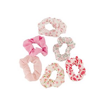 Claire's Floral Twist 6 pc Scrunchie Set