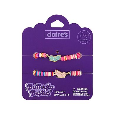 Claire's 2-Piece Butterfly BFF Bracelet Set