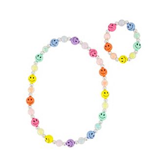 Claire's 2 pc Necklace & Bracelet Smile Set