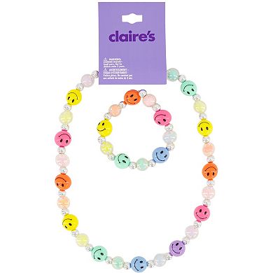 Claire's 2-Piece Necklace & Bracelet Smile Set