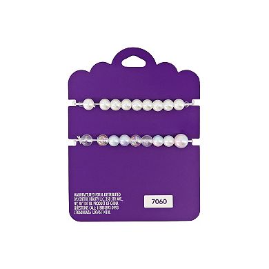 Claire's 2-Piece Bow & Charm Bracelet Set