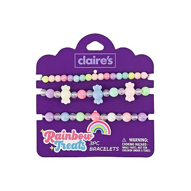 Claire's 3-Pack Rainbow Beaded Bracelets