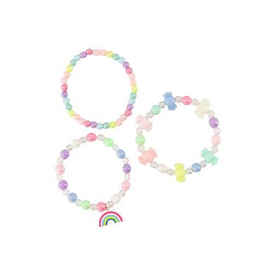 Claire's 3-Pack Rainbow Beaded Bracelets