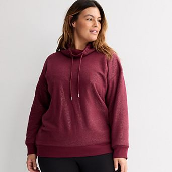 Plus Size Tek Gear® Funnel Neck Tunic Sweatshirt