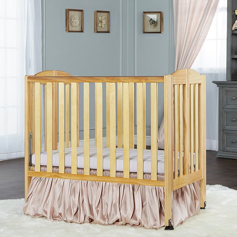 Dream On Me 2-in-1 Folding Portable Mini Crib  Natural