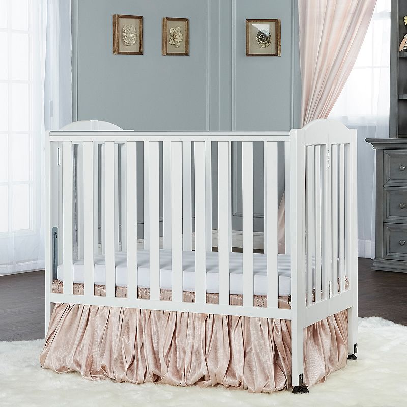 Dream On Me 2-in-1 Folding Portable Mini Crib  White