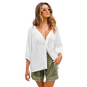 Petite Cupshe Cover Up Shirt