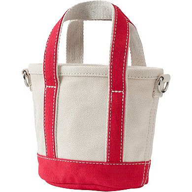 Lands' End Mini Natural Open Top Canvas Tote Bag