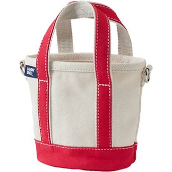 Lands' End Mini Natural Open Top Canvas Tote Bag