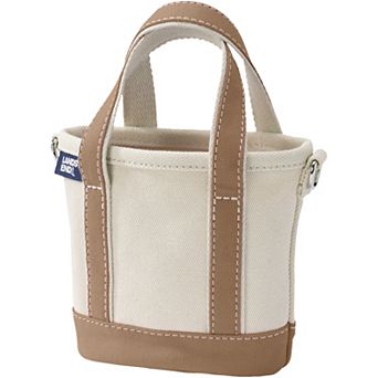 Lands' End Mini Natural Open Top Canvas Tote Bag