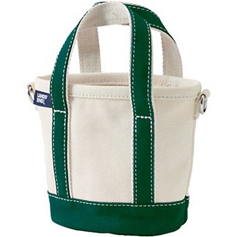 Lands' End Mini Natural Open Top Canvas Tote Bag