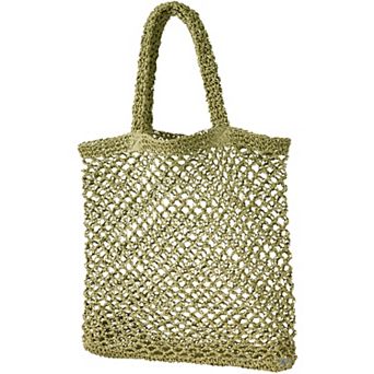 Lands' End Openweave Straw Tote Bag