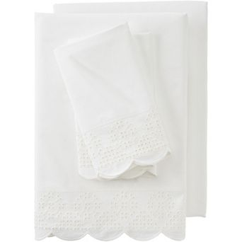 Lands' End 300 Thread Count Cotton Percale Bed Sheet Set