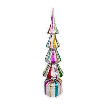 St. Nicholas Square® Glass LED Rainbow Tree Floor Decor