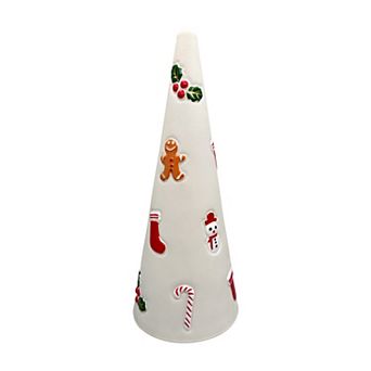St. Nicholas Square® Glass Holiday Cone Tree Table Decor