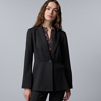 Women's Simply Vera Vera Wang Peplum Knit Ponte Blazer