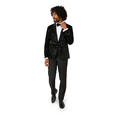 Men's OppoSuits Deluxe Black Sequin Blazer