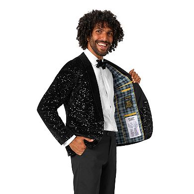 Men's OppoSuits Deluxe Black Sequin Blazer
