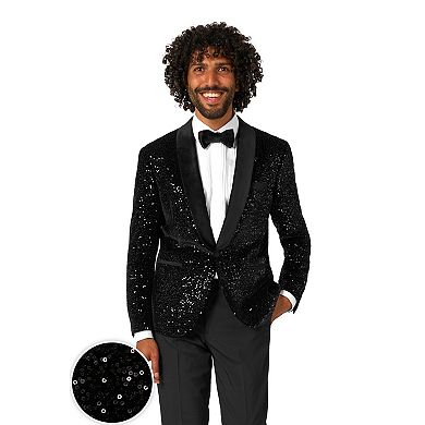 Men's OppoSuits Deluxe Black Sequin Blazer