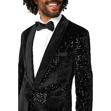 Men's OppoSuits Deluxe Black Sequin Blazer