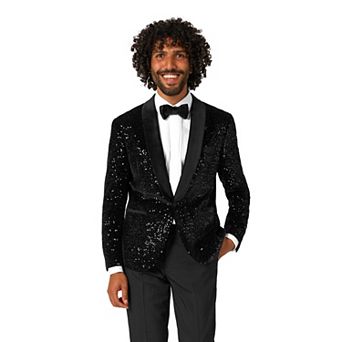 Men's OppoSuits Deluxe Black Sequin Blazer