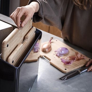 Joseph Joseph Folio™ 3-Piece Bamboo Cutting Board Set with Steel Case