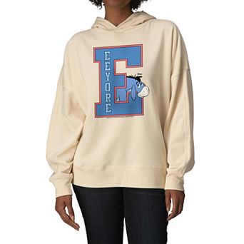 Women's Disney's Winnie The Pooh Eeyore Collegiate Oversized Fleece Hoodie Sweatshirt