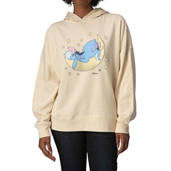 Women's Disney's Eeyore Moon & Stars Oversized Fleece Hoodie Sweatshirt