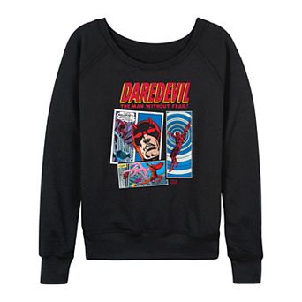 Women's Marvel Daredevil Comic Panels French Terry Long Sleeve Tee