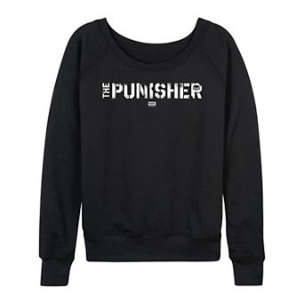Women's Marvel The Punisher Logo French Terry Long Sleeve Tee