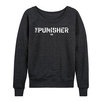Women's Marvel The Punisher Logo French Terry Long Sleeve Tee
