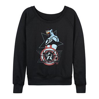 Women's Marvel Captain America Sam Wilson French Terry Long Sleeve Tee