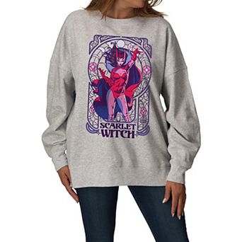 Women's Marvel Scarlet Witch Oversized Fleece Crew Sweatshirt