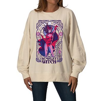 Women's Marvel Scarlet Witch Oversized Fleece Crew Sweatshirt