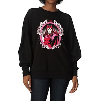 Women's Marvel Scarlet Witch Oversized Fleece Crew Sweatshirt