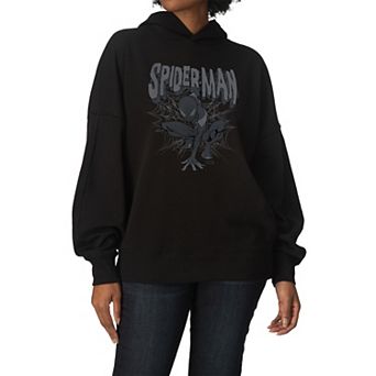 Women's Marvel Spider-Man Oversized Fleece Hoodie Sweatshirt