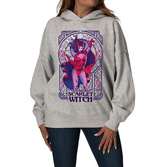 Women's Marvel Scarlet Witch Oversized Fleece Hoodie Sweatshirt