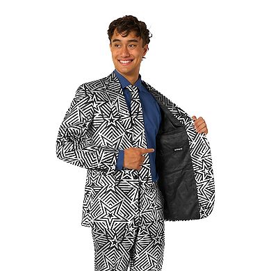 Men's OppoSuits Silver Geo Star Party Wear Suit Set