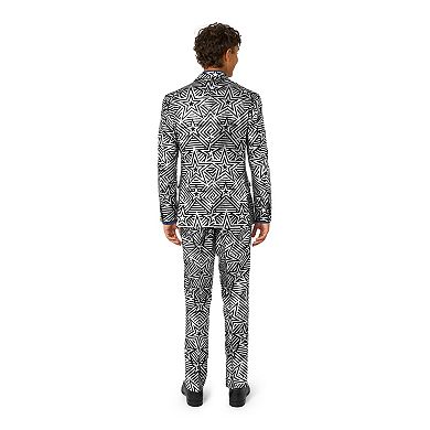 Men's OppoSuits Silver Geo Star Party Wear Suit Set