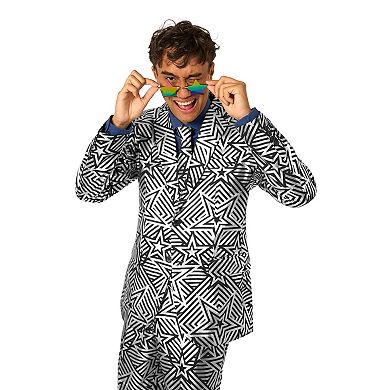 Men's OppoSuits Silver Geo Star Party Wear Suit Set