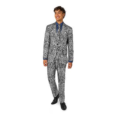 Men's OppoSuits Silver Geo Star Party Wear Suit Set