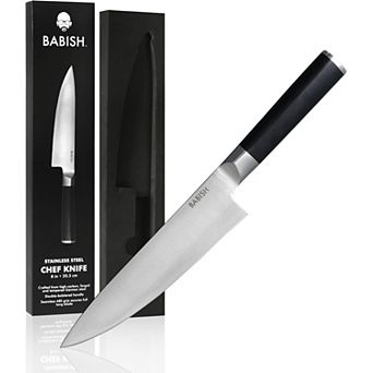Babish High-Carbon 1.4116 German Steel 8 Inch Full Tang Razor Sharp Chef’s Knife for Chopping