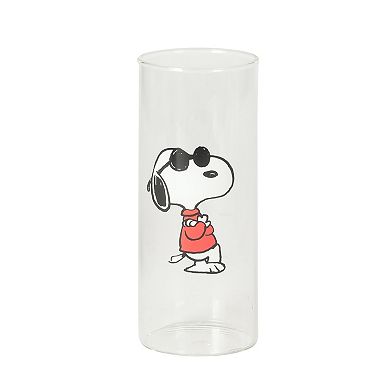 Peanuts Snoopy Happy Sips 4 Piece 23 oz Tumbler Set with 4 Wood Lids and 4 Straws Set