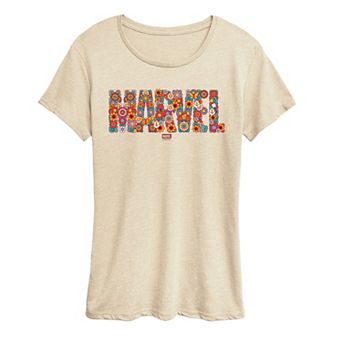Women's Marvel Floral Logo Graphic Tee