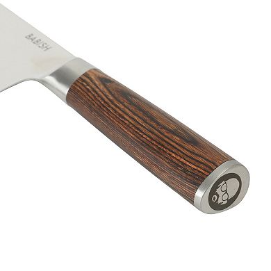 Babish High Carbon 1.4116 German Steel 14 Piece Forged Pakka Wood Kitchen Knife Set with Sheaths