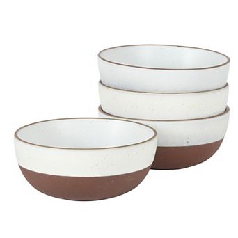 Gibson Elite William Crest 4 pc 6.25 inch Stoneware Reactive Glaze Cereal Bowl Set