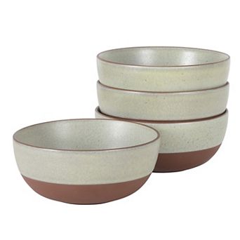 Gibson Elite William Crest 4 pc 6.25 inch Stoneware Reactive Glaze Cereal Bowl Set