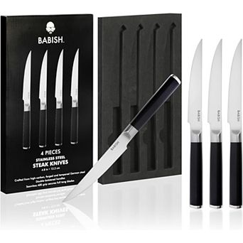 Babish High-Carbon 1.4116 German Steel 4 Pack 5 Inch Steak Knife Set