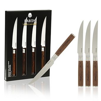 Babish High-Carbon 1.4116 German Steel 4 Pack 5 Inch Steak Knife Set