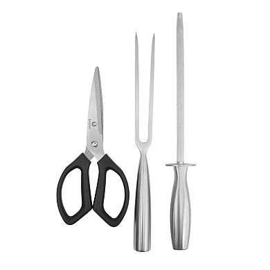 Babish High Carbon 1.4116 German Steel 15 Piece Forged Kitchen Knife Block Set